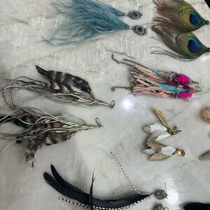 Colorful Feather and Bead grab bag